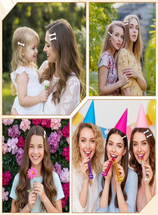 مجموعة DOPENSPI من 10 مشابك شعر على شكل عظام، دبابيس شعر بيضاء على شكل عظام، مشابك شعر لطيفة على شكل عظام للنساء والفتيات، إكسسوارات عظام مزخرفة للنساء، مناسبة لحفلات تنكرية، وارتداء يومي - Image 5